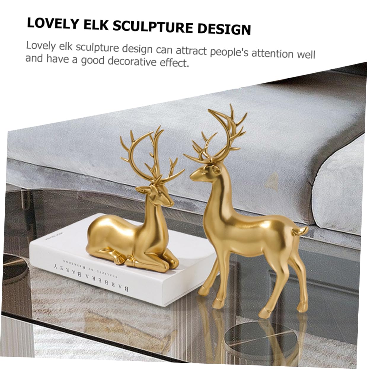 Amazon.co.jp: Toddmomy 2個 レジンエルクオーナメント トナカイの